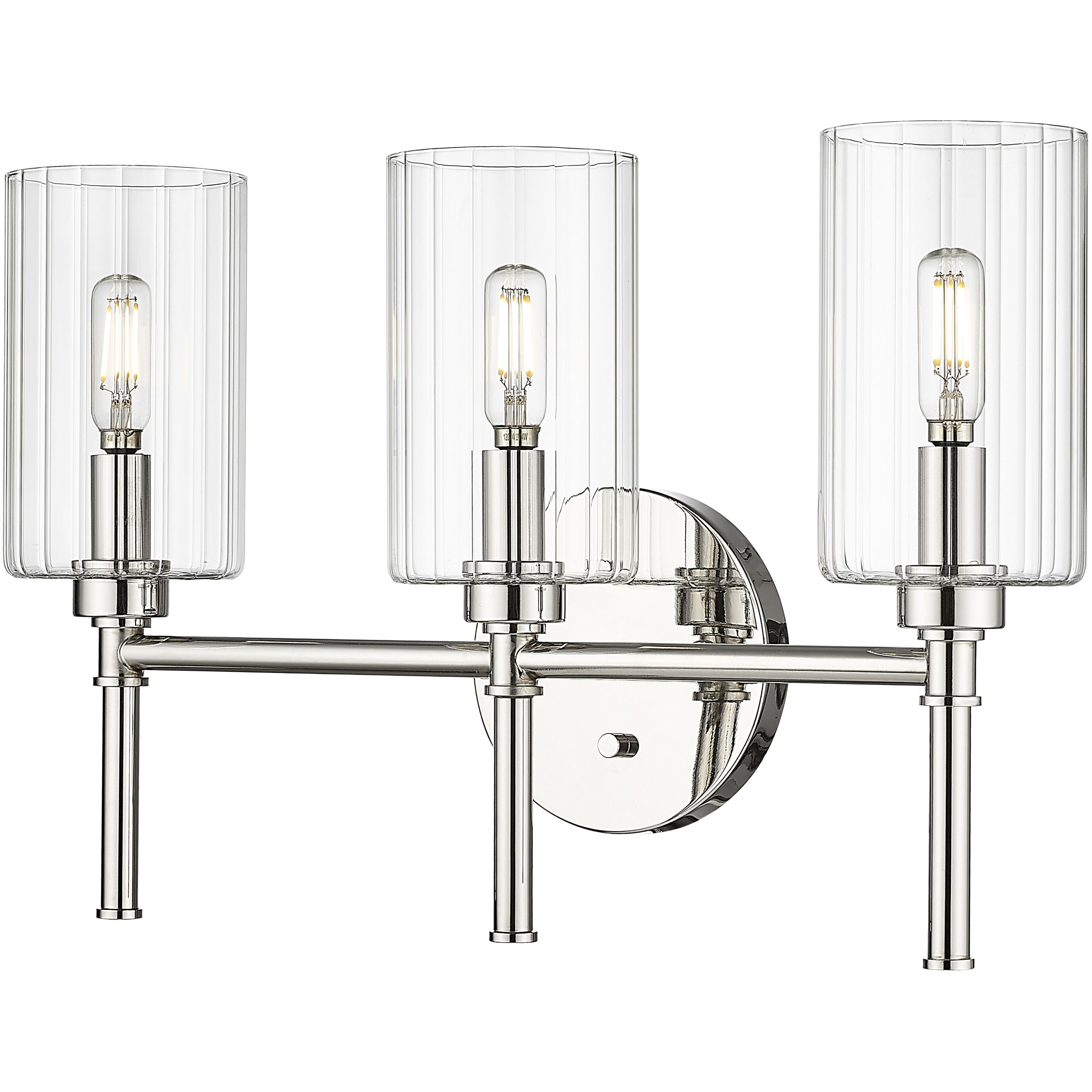 Chastine 3 Light 19 inch Polished Nickel Bathroom Vanity Light Wall Light